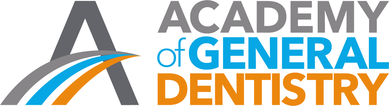 Academy of General Dentistry (AGD) Logo - Dentist Brandon FL Logo of the Academy of General Dentistry (AGD), featuring a stylized gray letter "A" with blue and orange swooshes extending from its lower left side, alongside the words "Academy of General Dentistry" in gray, blue, and orange text. - Dentist Brandon FL