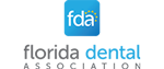 Florida Dental Association (FDA) Logo - Dentist Brandon FL Logo of the Florida Dental Association (FDA), featuring a blue square with white lowercase letters "fda" accompanied by a partial sunburst design, with "florida dental association" written in gray and blue text below. - Dentist Brandon F